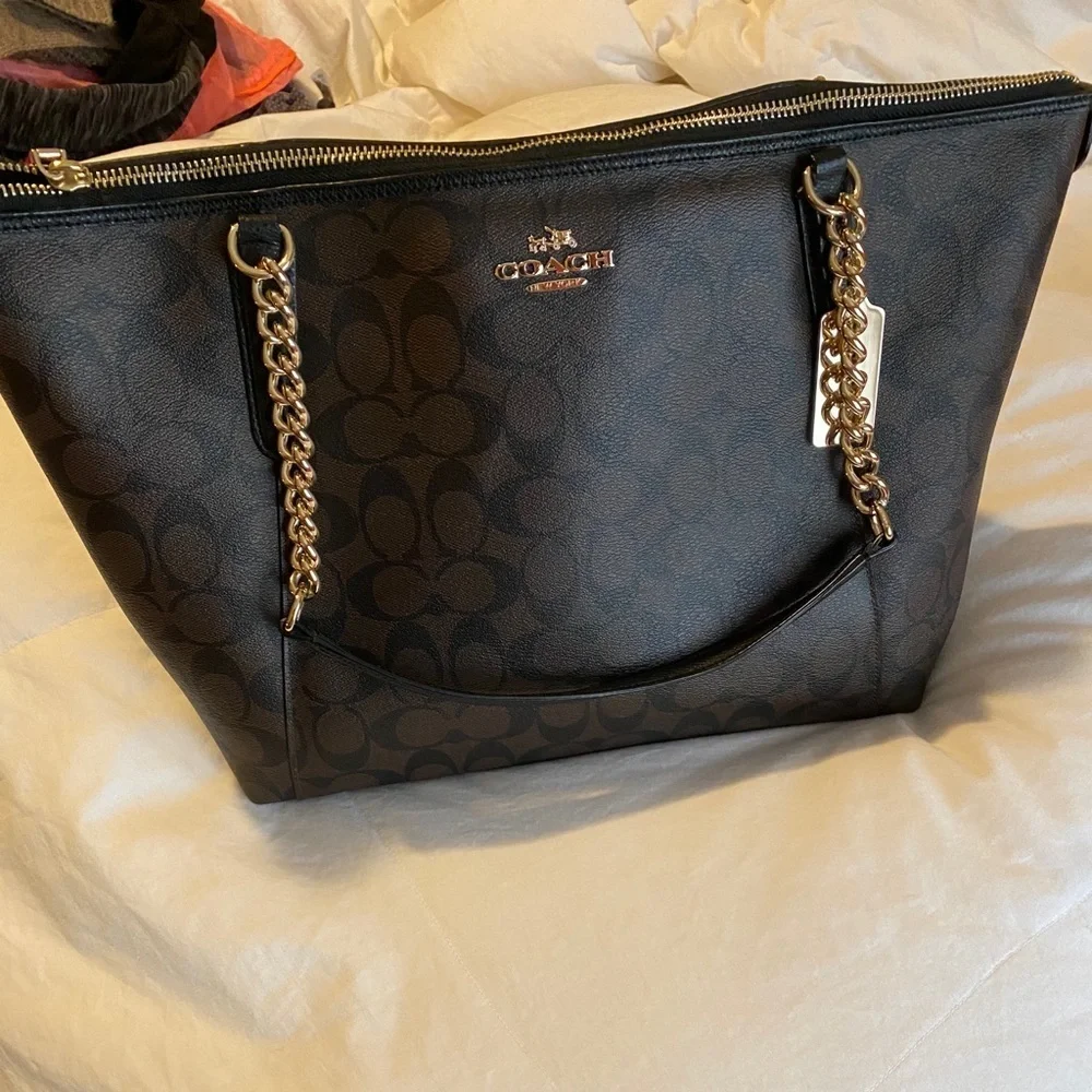 Coach Black and Gold Women's Tote Bag